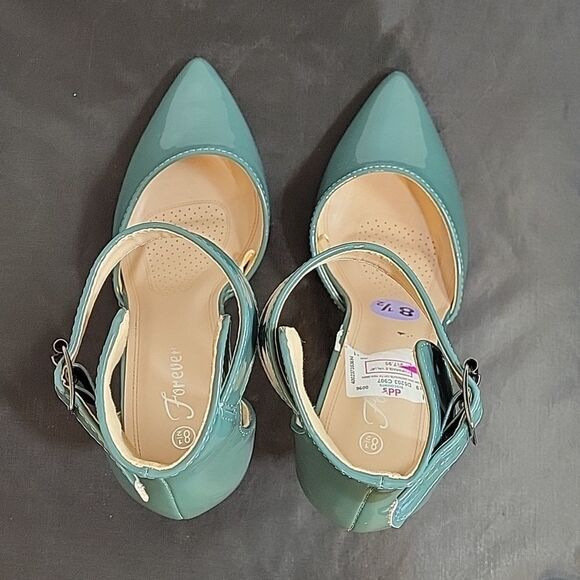 BRAND NEW LINK WOMEN"S FASHION ANKLE STRAP BUCKLE SLIP ON POINTED TOE SHOE - Picture 6 of 15